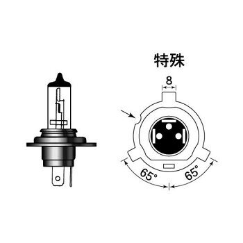 Rakuten - M＆Hマツシマ ハロゲンバルブ(1個) H4R 12v 60/55w B2ゴールド 132 GL【メーカー直送：代金引換不可：同梱不可】【北海道・沖縄・離島は配達不可】