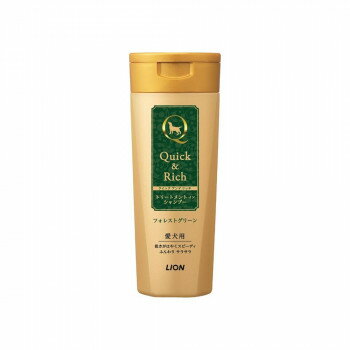 Toilet For A Walk - ライオンペット クイック＆リッチ トリートメントインシャンプー 愛犬用 フォレストグリーン 200ml 3670068【メーカー直送：代金引換不可：同梱不可】【北海道・沖縄・離島は配達不可】