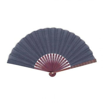 大西賢製販 Ripple 麻扇子 23cm ネイビー S24-AM04【メーカー直送：代金引換不可：同梱不可】【北海道・沖縄・離島は配達不可】