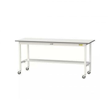 山金工業(YamaTec) SUPC-1860T-WW ワークテーブル150シリーズ 移動式 (H826mm) 1800×600mm (半面棚板付)