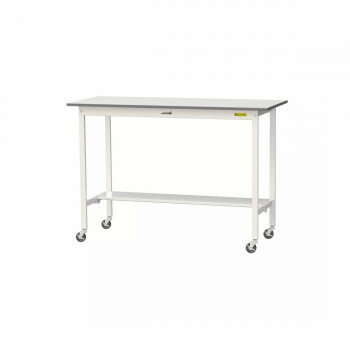 山金工業(YamaTec) SUPHC-1560T-WW ワークテーブル150シリーズ 移動式 (H1036mm) 1500×600mm (半面棚板付)【メーカー直送：代金引換不可：同梱不可】【北海道・沖縄・離島は配達不可】