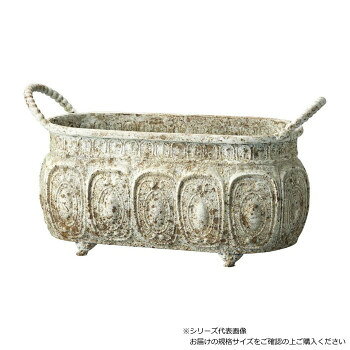 ※パッケージ、デザイン等は予告なく変更される場合があります。※画像はイメージです。商品タイトルと一致しない場合があります。ワイドタイプのアンティーク調プランターです。サイズW465×L210×H160(205)mm、内径W380×L175×H150mm個装サイズ：21.0×46.5×20.5cm重量個装重量：1200g素材・材質TIN仕様穴あり生産国中国広告文責:株式会社ホームセンターセブンTEL:0978-33-2811※パッケージ、デザイン等は予告なく変更される場合があります。※画像はイメージです。商品タイトルと一致しない場合があります。fk094igrjs