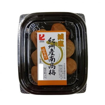 ※パッケージ、デザイン等は予告なく変更される場合があります。※画像はイメージです。商品タイトルと一致しない場合があります。紀州産南高梅を独自の製法で、ほんのり甘口な塩分4%の減塩仕上げにしました。※開封後は冷蔵庫で保存して下さい。※本品には種があり、先がとがっているものがありますのでご注意下さい。※本製品ははちみつを使用しておりますので、1歳未満の乳児には与えないでください。内容量65gサイズ130×110×32mm個装サイズ：27×48×17cm重量78g個装重量：2720g仕様塩分:約4%賞味期間：製造日より180日セット内容32入生産国日本広告文責:株式会社ホームセンターセブンTEL:0978-33-2811※パッケージ、デザイン等は予告なく変更される場合があります。※画像はイメージです。商品タイトルと一致しない場合があります。原材料名称：調味梅干梅、漬け原材料(還元水あめ、果糖ぶどう糖液糖、食塩、醸造酢、米発酵調味料、蛋白加水分解物、はちみつ)/酒精、酸味料、調味料(アミノ酸)、甘味料(ステビア)、唐辛子抽出物、V.B1保存方法直射日光、高温多湿を避けて常温にて保存して下さい。製造（販売）者情報販売者:株式会社紀州農園和歌山県日高郡日高川町江川2400番地製造所:株式会社東乃匠・紀州工場和歌山県日高郡日高川町江川2400番地fk094igrjs