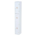 トイレラック (約)幅16×奥行18×高さ107cm MTR-6656WH 萩原(3)