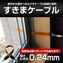 【スーパーセール！限定価格＋ポイント10倍！】ICAMI 室内から屋外へのカメラケーブル配線に便利 すきまケーブル 厚さ（0.24mm） 延長コード フラットケーブル 穴あけ工事不要 隙間ケーブル サッシケーブル 窓戸 ドア 扉 サッシ 薄い電線 防犯カメラ IPカメラ配線 電源用