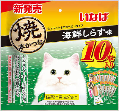 Rakuten - いなば 焼本かつお 海鮮しらす味 10本 いなばペットフード 猫用 おやつ