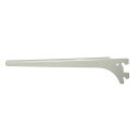 【配送不可|店頭受取限定】 A-32 木棚板用水平ブラケット 200mm 右用 ホワイト 棚柱 ハイロジック
