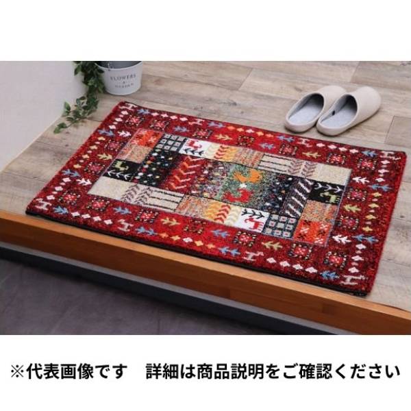 イケヒコ ウィルトン玄関マット イビサ レッド 60cm×90cm 室内 屋内