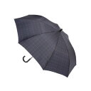 【配送不可|店頭受取限定】 耐風長傘 格子 ブラック 70cm 1570124 グリーンインターナショナル