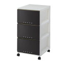 【配送不可|店頭受取限定】 プロフィックス ルームケース 3403 ブラウン 天馬 収納 チェスト 3段 たんす 衣装ケース 幅34cm キャスター付き 日本製