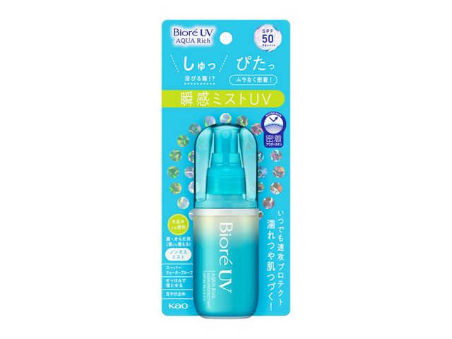 ビオレUV アクアリッチ アクアプロテクトミスト サンカット 60ml 花王 Kao 日焼け止め スプレー SPF50/PA++++ スーパーウォータープルーフ