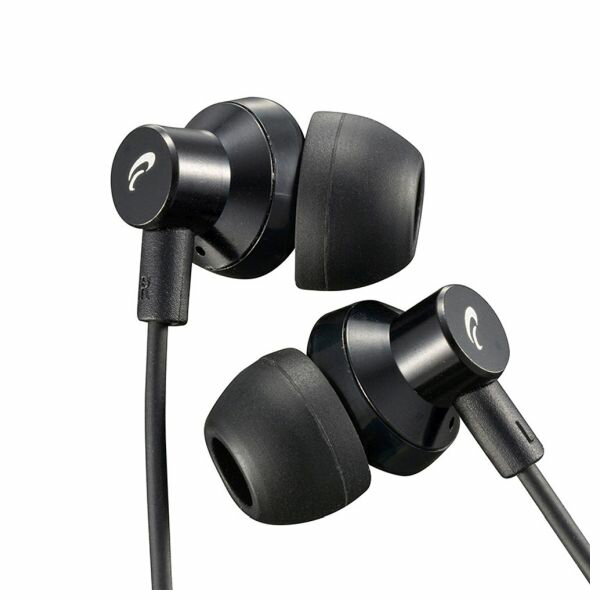 AudioComm ステレオインナーホン ブラック HP-B170N-K オーム電機 カナルインナーホン イヤホン カナル型 耳栓型 有線 黒