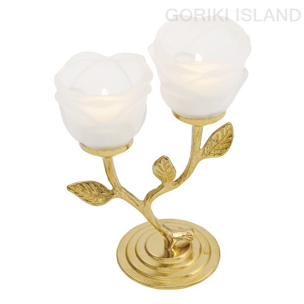 ゴーリキアイランド キャンドルスタンド ローズ 2P 700268 GORIKI ISLAND（メーカー直送）
