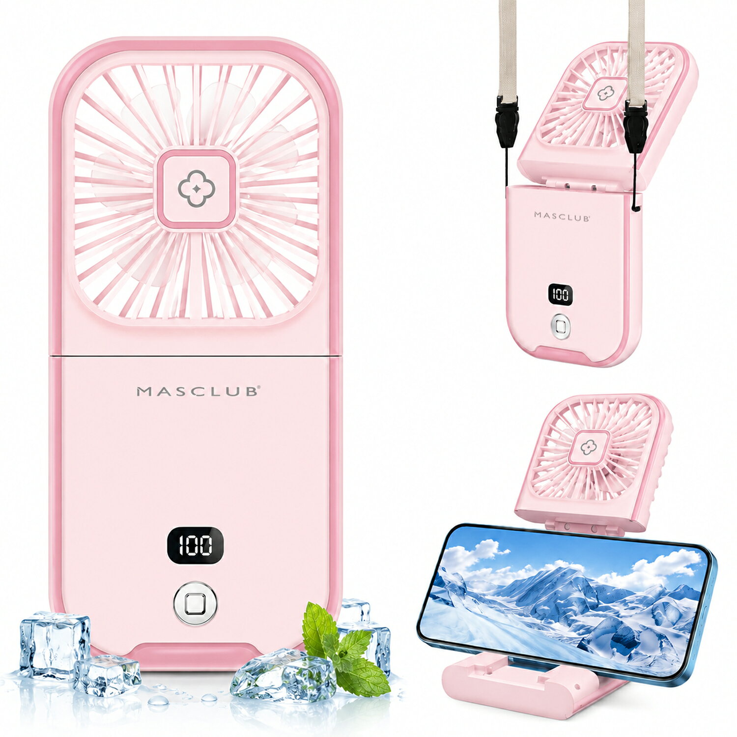 楽天市場】ハンディファン（カラーピンク）の通販