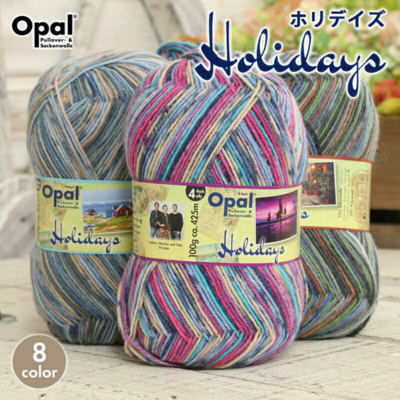 毛糸 opal オパール毛糸 中細 Holidays ホリデイズ 4-fach 輸入 ドイツ ソックヤーン 靴下 秋冬毛糸 かぎ針 棒針 ニット 手編み 編み物 レディース ハンドメイド 帽子 マフラー スヌード ストール