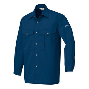 アイトス 長袖シャツ（厚地） カラー：ネイビー サイズ：L （ナガソデシヤツ） ［545ー008］