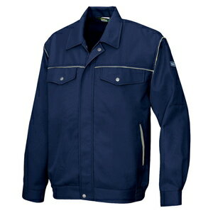 アイトス 長袖ブルゾン（男女兼用） カラー：ネイビー サイズ：LL （ナガソデブルゾン） ［810ー008］