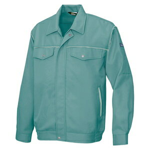 アイトス 長袖ブルゾン（男女兼用） カラー：ターコイズ サイズ：5L （ナガソデブルゾン） ［810ー027］