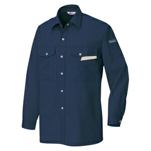 アイトス 長袖シャツ（薄地）（男女兼用） カラー：ネイビー サイズ：6L （ナガソデシャツ） ［965ー008］