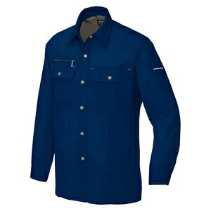 アイトス 長袖シャツ（男女兼用）（薄地） カラー：ディープネイビ サイズ：SS （エコウラメンナガソデシャツ） ［5565ー008］