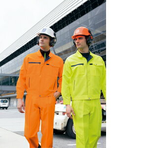 アイトス 長袖ブルゾン カラー：ハイパーオレンジ サイズ：S （ナガソデブルゾン） ［6361ー093］