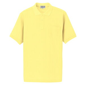 アイトス 半袖ポロシャツ（男女兼用） カラー：レモンイエロー サイズ：3S （T／Cハンソデポロシャツ） ［7615ー119］