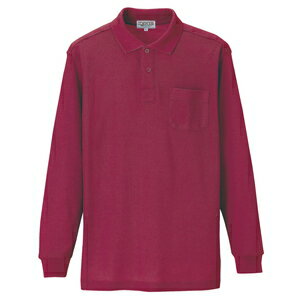 アイトス 長袖ポロシャツ（男女兼用） カラー：ワイン サイズ：3L （T／Cナガソデポロシャツ） ［7614ー013］