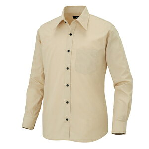 アイトス 長袖シャツ（男女兼用） カラー：ベージュ サイズ：LL （ナガソデシャツ） ［8020ー002］
