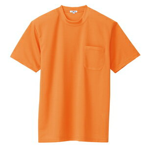 アイトス 吸汗速乾（クールコンフォート）半袖Tシャツ（ポケット付）（男女兼用） カラー：オレンジ サイズ：3L （キュウカンソッカンハンソデTシャ） ［10576ー063］