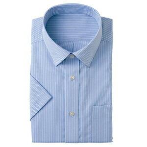 アイトス 半袖カッターシャツ カラー：サックス サイズ：4L （ハンソデカッターシャツ） ［43070ー007］