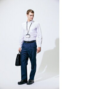 アイトス 長袖カッターシャツ カラー：82ホワイト サイズ：41 （ナガソデカッターシャツ） ［43105ー182］