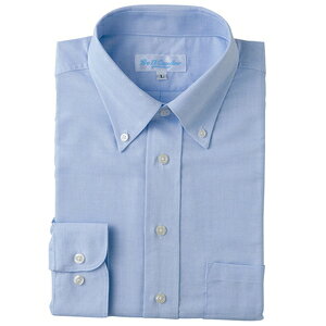 アイトス 長袖ボタンダウンシャツ カラー：サックス サイズ：4L （ナガソデカッターシャツ） ［43107ー007］