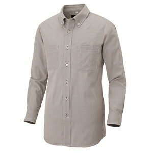 アイトス 長袖ボタンダウンシャツ（コードレーン）（男女兼用） カラー：モカ サイズ：M （ナガソデシャツ（コードレーン） ［50401ー022］