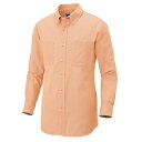 アイトス 長袖ボタンダウンシャツ（コードレーン）（男女兼用） カラー：オレンジ サイズ：3S （ナガソデシャツ（コードレーン） ［50401ー163］
