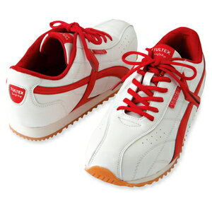 アイトス セーフティシューズ（クロスライン） カラー：ホワイト／レッド サイズ：25．5 （セーフティシューズ（クロスライン） ［51610ー001］