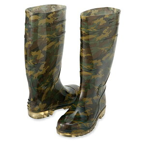 アイトス 迷彩長靴（先芯入り） カラー：グリーン サイズ：26 （メイサイナガグツ（サキシンイリ） ［6..