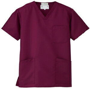 アイトス スクラブ（男女兼用） カラー：ワイン サイズ：M （スクラブ） ［861400ー039］