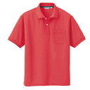 アイトス メンズ半袖ポロシャツ カラー：レッド サイズ：L （メンズハンポロ） ［CL1000ー046］