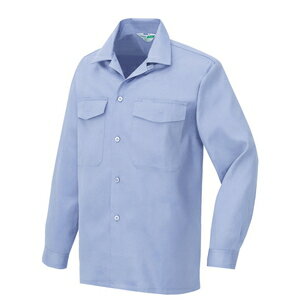 アイトス 長袖シャツ（薄地）（男女兼用） カラー：サックス サイズ：SS （ナガソデシャツ） ［RS406ー018］