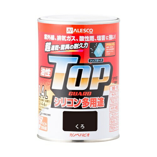 カンペハピオ 油性トップガード クロ 0.4L