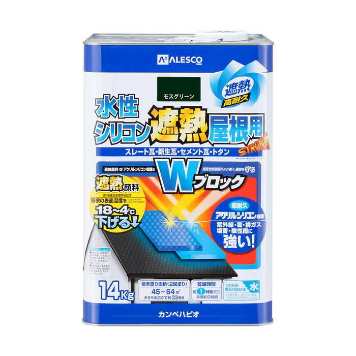 カンペハピオ 水性シリコン遮熱屋根 モスG 14K