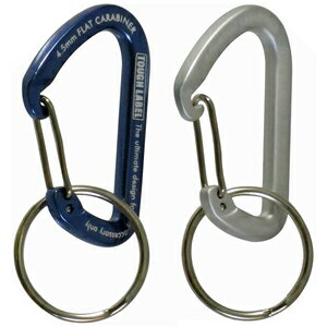 冒険倶楽部工房 カラビナフラット紺＆銀2PC 4．5MM VEX-114