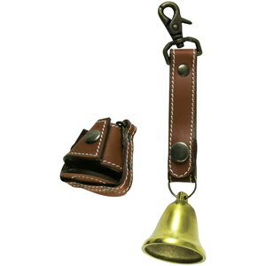 浅野木工所 消音熊よけベル 革ホルダーケース 中 NO27100