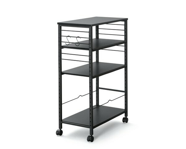 アイリスオーヤマ デスクサイドワゴン DSW-600 ブラック