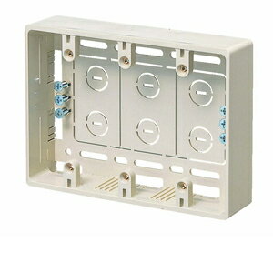 未来工業 プラモール用 モール用スイッチボックス ケーブル配線用露出スイッチボックス 3ケ用 ブラック..