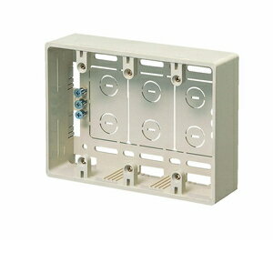 未来工業 プラモール用 深形モール用スイッチボックス ケーブル配線用露出スイッチボックス 3ケ用深形 グレー MSB－3YG