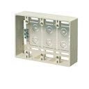 未来工業 プラモール用 深形モール用スイッチボックス 3ケ用深形 ベージュ MSB-3YJ MSB-3YJ