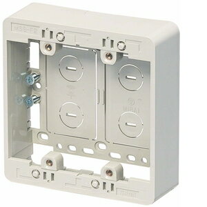 未来工業 モール用スイッチボックス Fタイプ 2ヶ用 MSB−F2 型式：MSB−F2W MSB−F2W