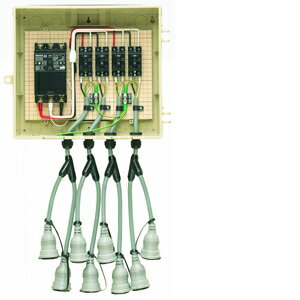 未来工業 屋外電力用仮設ボックス 漏電しゃ断器・分岐ブレーカ・コンセント内蔵 30mA 1個価格 13−4BW4 13−4BW4
