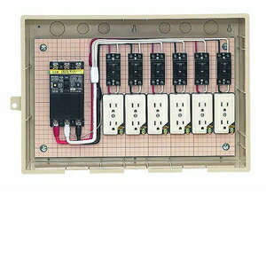 未来工業 屋外電力用仮設ボックス 漏電しゃ断器・分岐ブレーカ・コンセント内蔵 ELB組込品 15−6C5 15−6C5